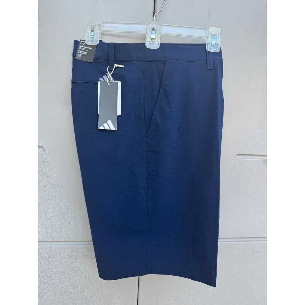 NWT Adidas Ultimate365 9-Inch Meltaway Golf Shorts Navy 36 Regular Performance